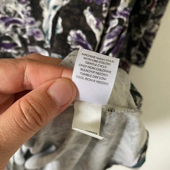 J Jill Womens Shirt Dress Floral Casual Petite Size PS Long Sleeves Boatneck - Picture 11 of 11